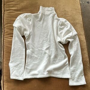 Natural fleece fabricc Mock neck sweatshirtrt top sweater loungewear Softest